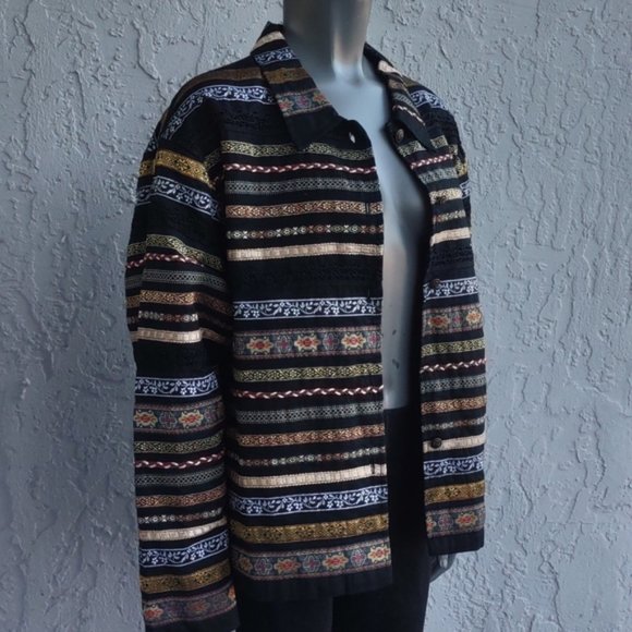 Tantrum Collection Ladies Luxury Horizontally Embroidered Jacket - Picture 5 of 17